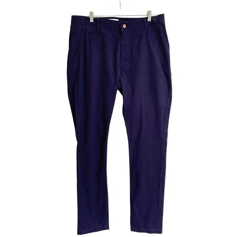 Taylor Stitch‎ The Slim Chino Mens In Organic Navy Blue Pants 30 & 36 NEW
